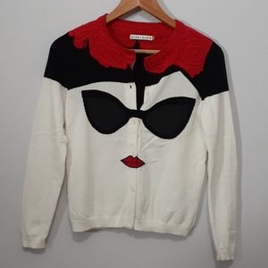 Alice + Olivia Stace Face Frida Intarsia Cardigan